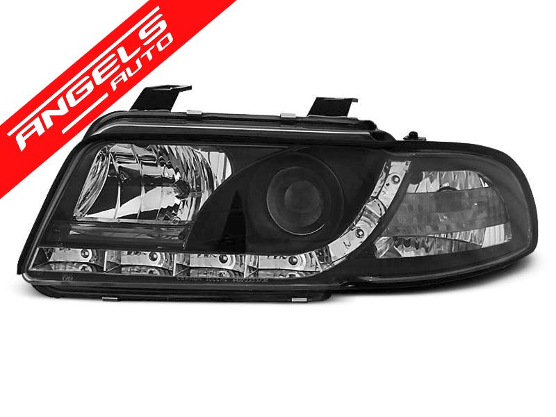 Faruri LED compatibile cu Audi A4 B5 Non Facelift 1994-1998 Black - imagine 4