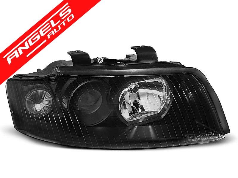 Faruri cu lupa compatibile cu Audi A4 B6 2000-2004 Negre - imagine 2