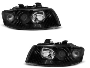 Faruri cu lupa compatibile cu Audi A4 B6 2000-2004 Negre