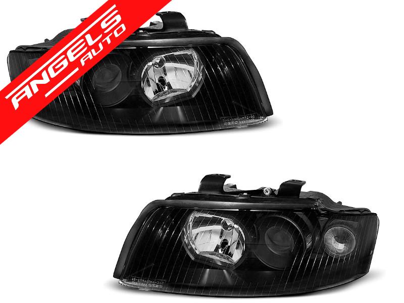 Faruri cu lupa compatibile cu Audi A4 B6 2000-2004 Negre