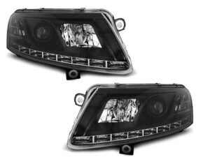 Faruri LED DRL compatibile cu Audi A6 C6 2004-2008 Black