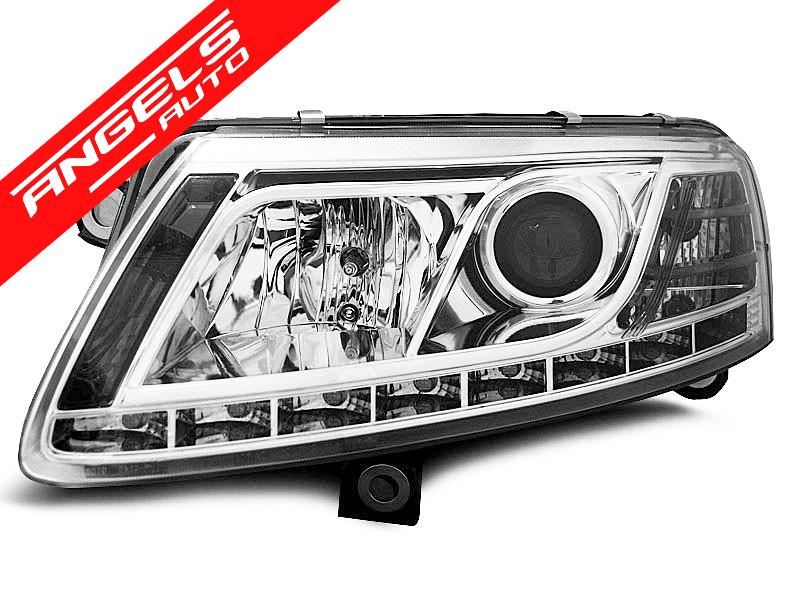 Faruri LED compatibile cu Audi A6 C6 2004-2008 DRL Xenon fara AFS - imagine 4