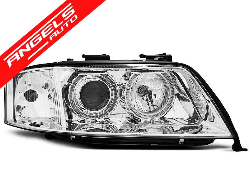 Faruri XENON Faruri ANGEL EYES CHROME potrivite pentru compatibile cu Audi A6 05.97-09.99 - imagine 2