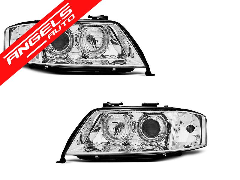 Faruri XENON Faruri ANGEL EYES CHROME potrivite pentru compatibile cu Audi A6 05.97-09.99
