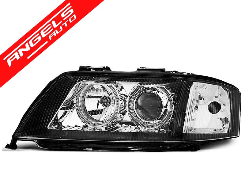Faruri XENON Faruri ANGEL EYES Negru potrivite pentru compatibile cu Audi A6 05.97-09.99 - imagine 3