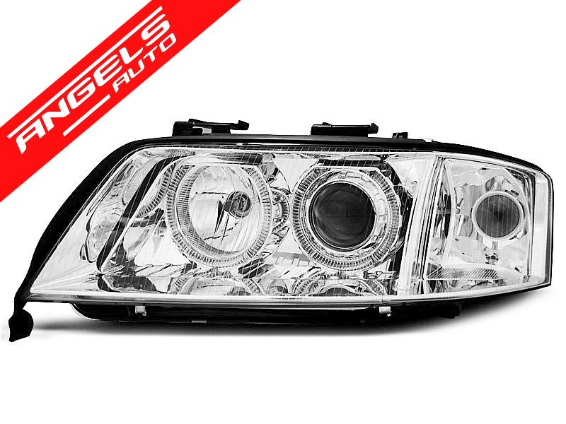 Faruri ANGEL EYES CHROME potrivite pentru compatibile cu Audi A6 06.01-05.04 - imagine 3