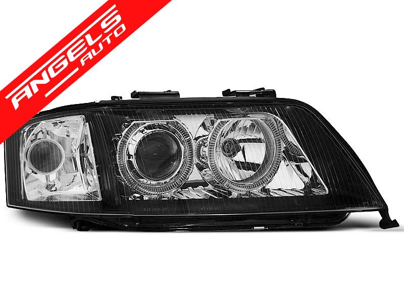 Faruri ANGEL EYES Xenon compatibile cu Audi A6 (2001-2004) Negru - imagine 2