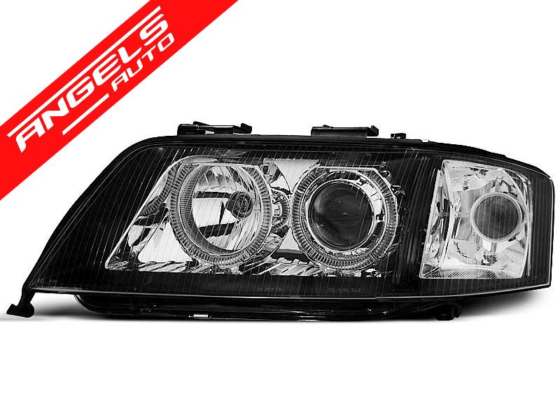 Faruri ANGEL EYES Xenon compatibile cu Audi A6 (2001-2004) Negru - imagine 3