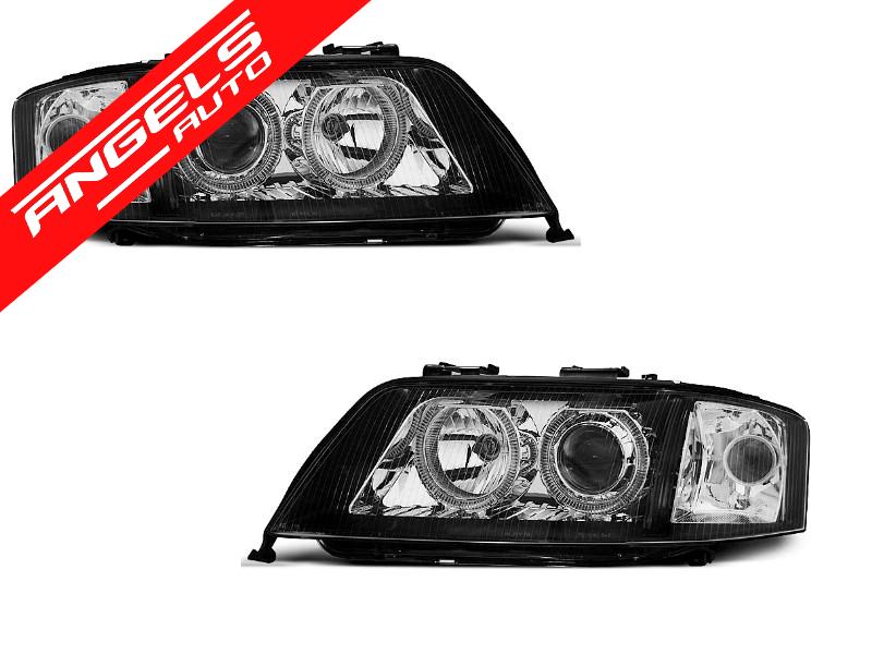 Faruri ANGEL EYES Xenon compatibile cu Audi A6 (2001-2004) Negru