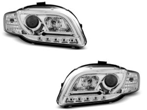 Faruri TUBE LIGHT compatibile cu Audi A4 B7 2004-2008 Crom