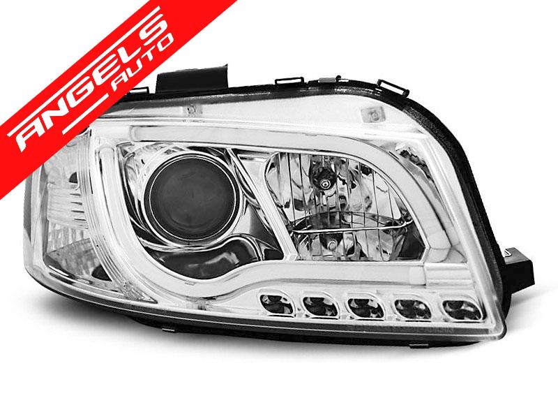 Faruri TUBE LIGHT compatibile cu Audi A3 8P 2003-2008 Crom - imagine 2