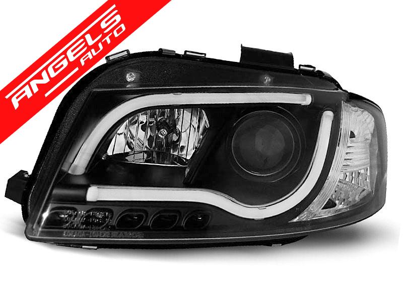 Faruri TUBE LIGHT compatibile cu Audi A3 8P 2003-2008 Black Design - imagine 3