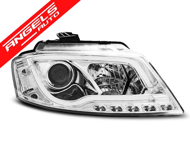 Faruri TUBE LIGHT compatibile cu Audi A3 8P 2008-2012 Chrome - imagine 2