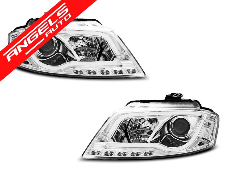 Faruri TUBE LIGHT compatibile cu Audi A3 8P 2008-2012 Chrome