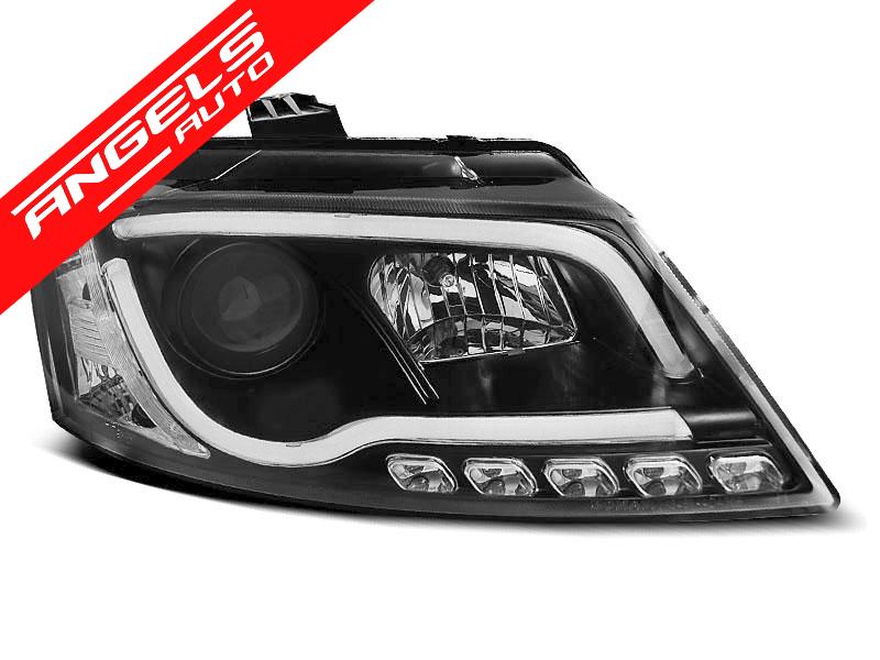 Faruri TUBE LIGHT DRL compatibile cu Audi A3 8P 2008-2012 Negru - imagine 2