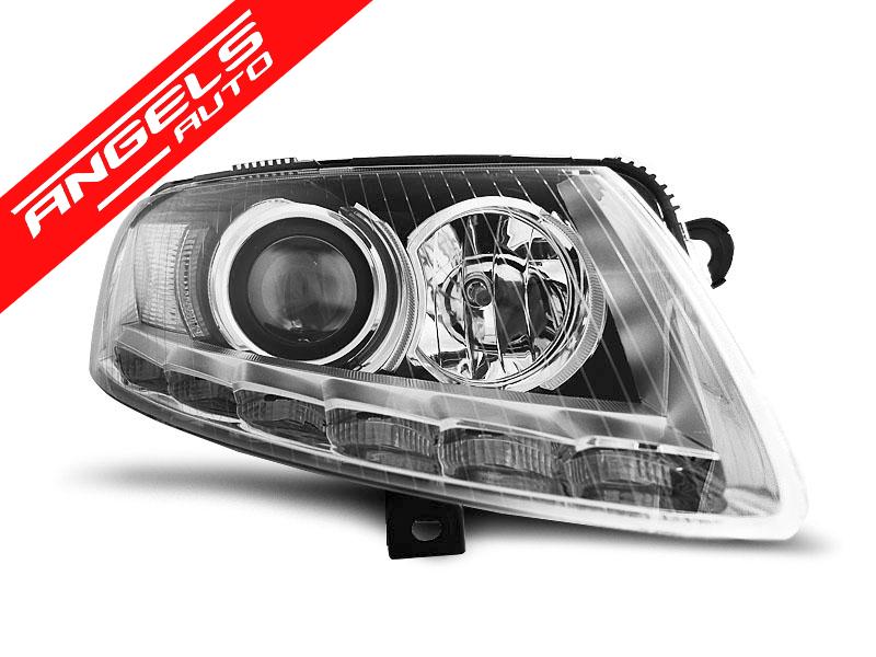 Faruri XENON Faruri TRUE DRL CHROME potrivite pentru compatibile cu Audi A6 C6 04.04-08 - imagine 2