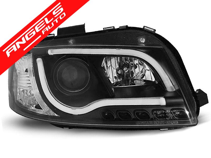 Faruri TUBE LIGHT DRL compatibile cu Audi A3 8P 2003-2008 Black - imagine 2