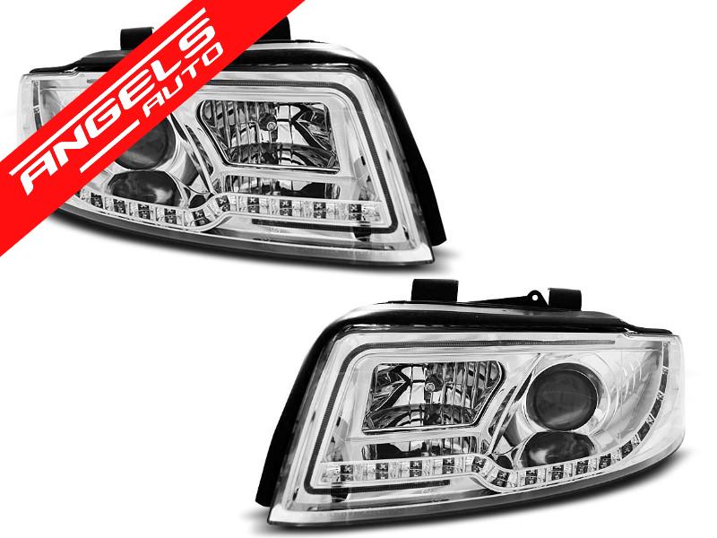 Faruri TUBE LIGHT compatibile cu Audi A4 (2000-2004) Crom