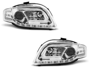 Faruri TUBE LIGHT compatibile cu Audi A4 B7 2004-2008 Crom Semnal LED