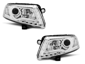 Faruri TUBE LIGHT DRL CHROME potrivite pentru compatibile cu Audi A6 C6 04.04-08