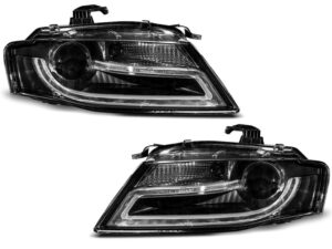 Faruri XENON Faruri TRUE DRL compatibile cu Audi A4 B8 (2008-2011) Negru