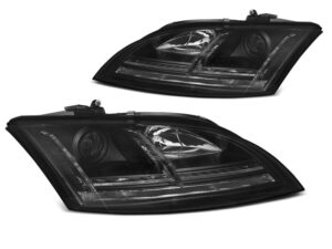 Faruri XENON Faruri LED DRL SEQ compatibile cu Audi TT 8J (2006-2010) Negru