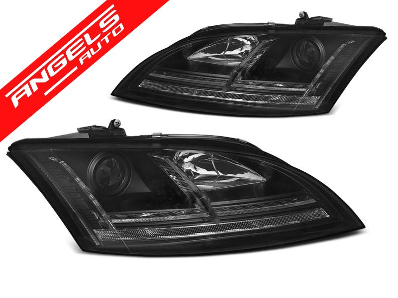 Faruri XENON Faruri LED DRL SEQ compatibile cu Audi TT 8J (2006-2010) Negru