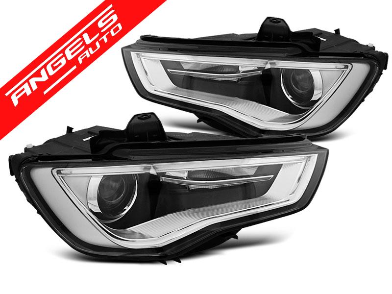 Faruri TUBE LIGHT DRL compatibile cu Audi A3 8V (2012-2016) Negru