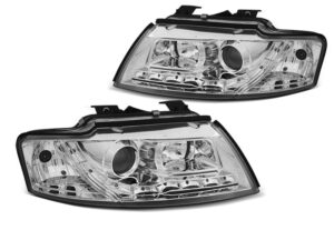 Faruri DAYLIGHT compatibile cu Audi A4 B6 Cabrio (2002-2006) Crom