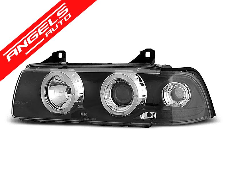 Faruri ANGEL EYES compatibile cu BMW Seria 3 E36 Coupe 90-99 Negru - imagine 2