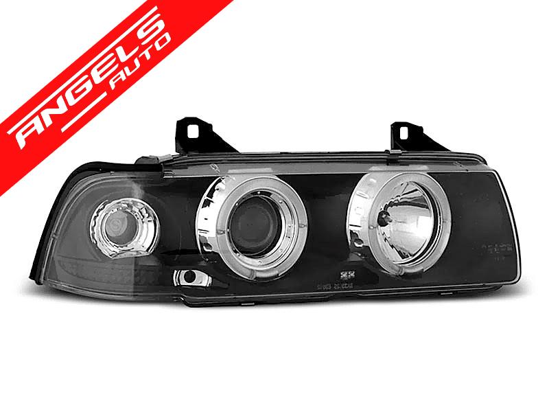 Faruri ANGEL EYES compatibile cu BMW Seria 3 E36 Coupe 90-99 Negru - imagine 3