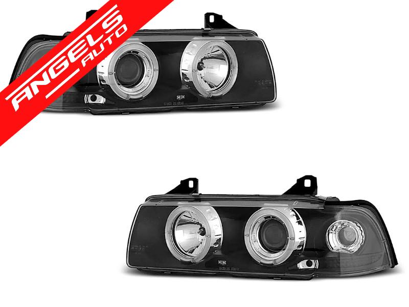 Faruri ANGEL EYES compatibile cu BMW Seria 3 E36 Coupe 90-99 Negru