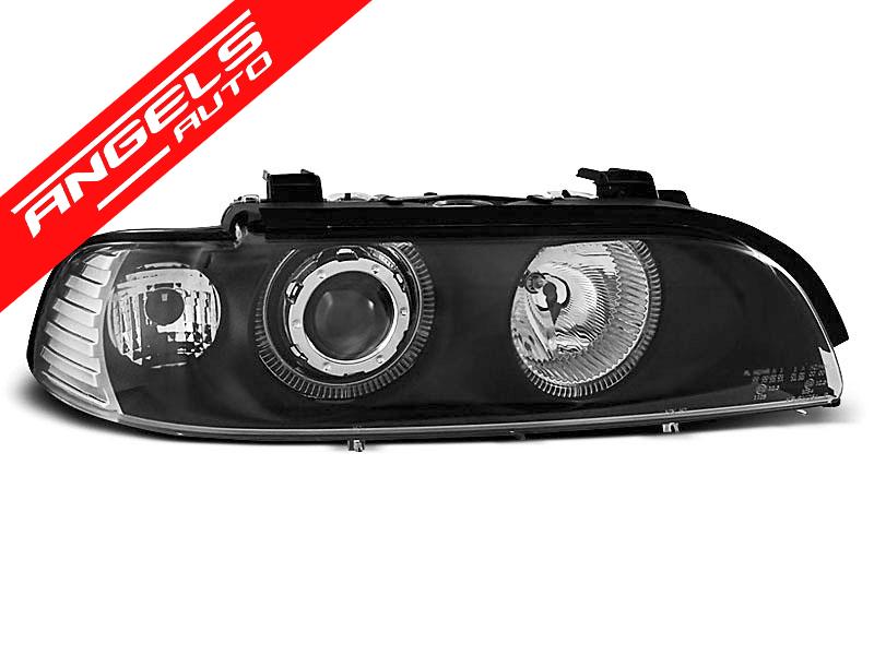 Faruri Angel Eyes compatibile cu BMW E39 (1995-2003) Negru - imagine 2