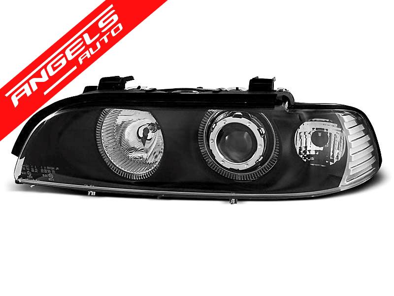 Faruri Angel Eyes compatibile cu BMW E39 (1995-2003) Negru - imagine 3