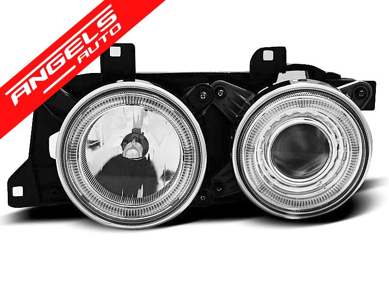 Faruri ANGEL EYES compatibile cu BMW E32/E34 CHROME - imagine 2