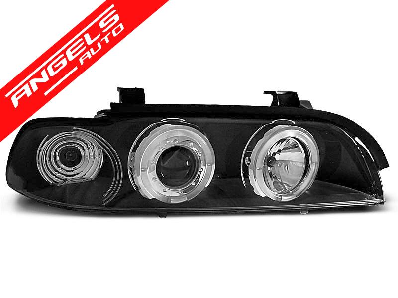 Faruri Angel Eyes compatibile cu BMW E39 (1995-2003) Negru - imagine 2