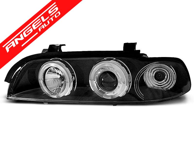 Faruri Angel Eyes compatibile cu BMW E39 (1995-2003) Negru - imagine 3