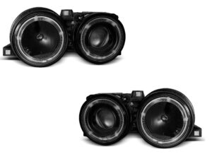 Faruri ANGEL EYES compatibile cu BMW E30 Negru