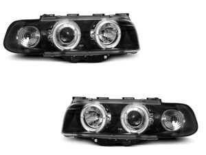Faruri ANGEL EYES compatibile cu BMW  Seria 7 E38 94-98 Negru