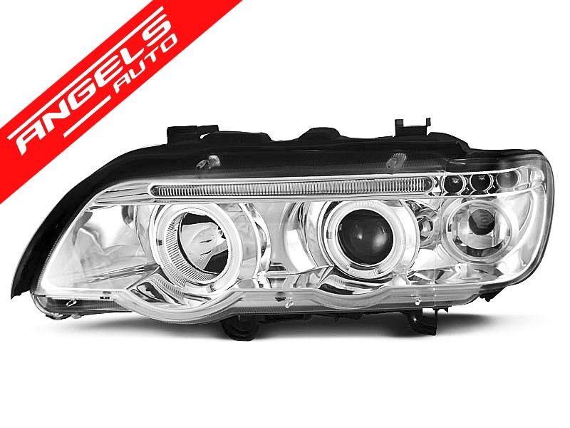 Faruri ANGEL EYES compatibile cu BMW X5 E53 (1999-2003) Crom - imagine 2