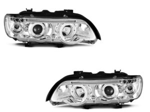 Faruri ANGEL EYES compatibile cu BMW X5 E53 (1999-2003) Crom