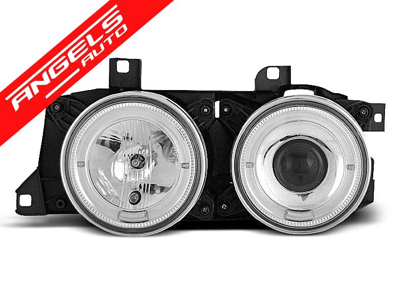 Faruri ANGEL EYES compatibile cu BMW Seria 7 E32/E3 CHROME - imagine 2