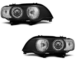 Faruri ANGEL EYES compatibile cu BMW X5 E53 (1999-2003) Negru