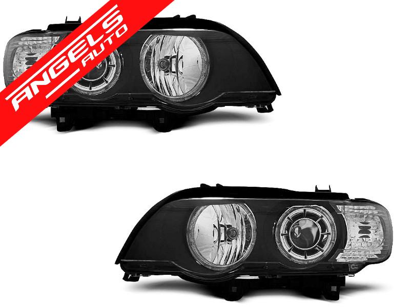 Faruri ANGEL EYES compatibile cu BMW X5 E53 (1999-2003) Negru