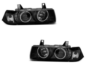 Faruri compatibile cu BMW E36 Coupe ANGEL EYES CCFL 90-99 Negru
