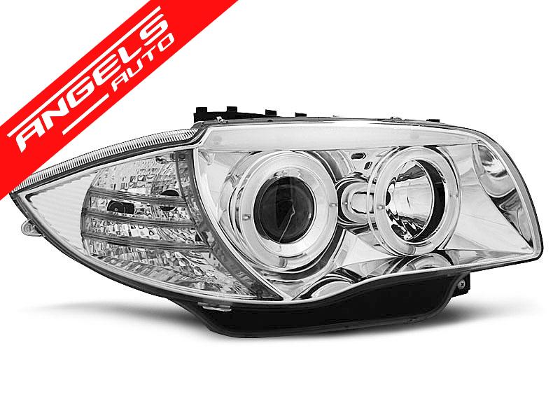 Faruri ANGEL EYES compatibile cu BMW Seria 1 E87/E81/82/88 04-11 CHROME - imagine 2