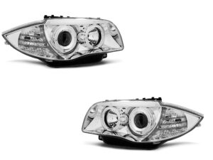 Faruri ANGEL EYES compatibile cu BMW Seria 1 E87/E81/82/88 04-11 CHROME