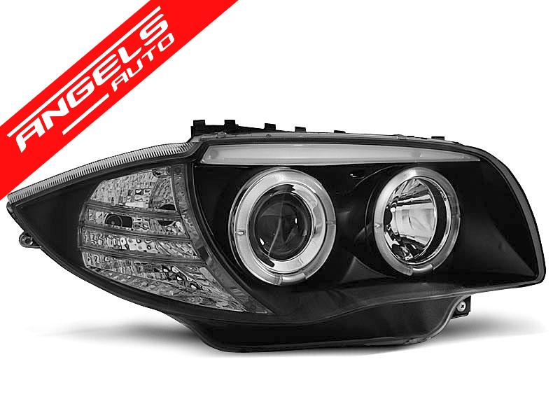 Faruri ANGEL EYES compatibile cu BMW Seria 1 E87 04-11 Negru - imagine 2