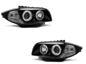Faruri ANGEL EYES compatibile cu BMW Seria 1 E87 04-11 Negru