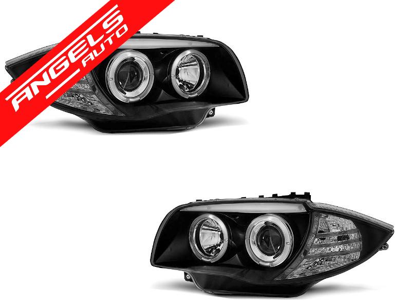 Faruri ANGEL EYES compatibile cu BMW Seria 1 E87 04-11 Negru